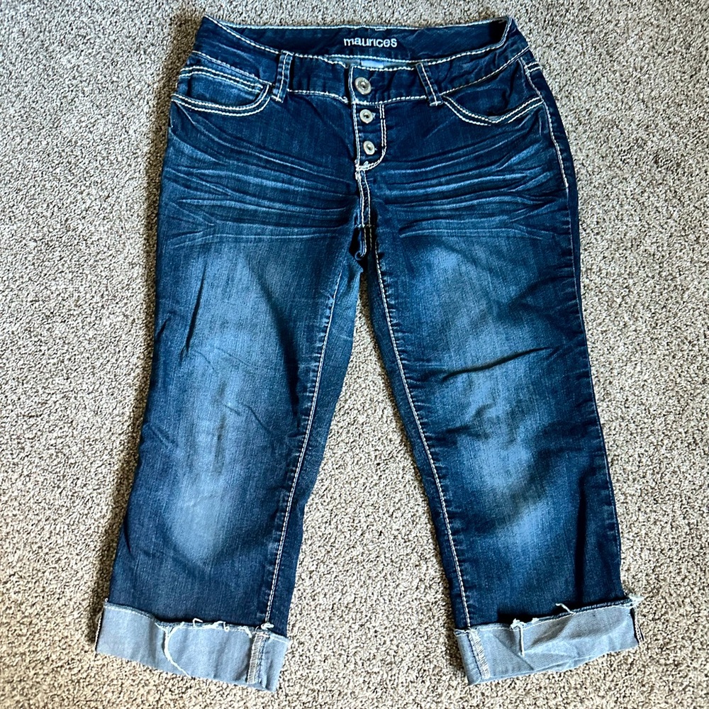 Maurice’s carpi dark wash denim 5/6 a20